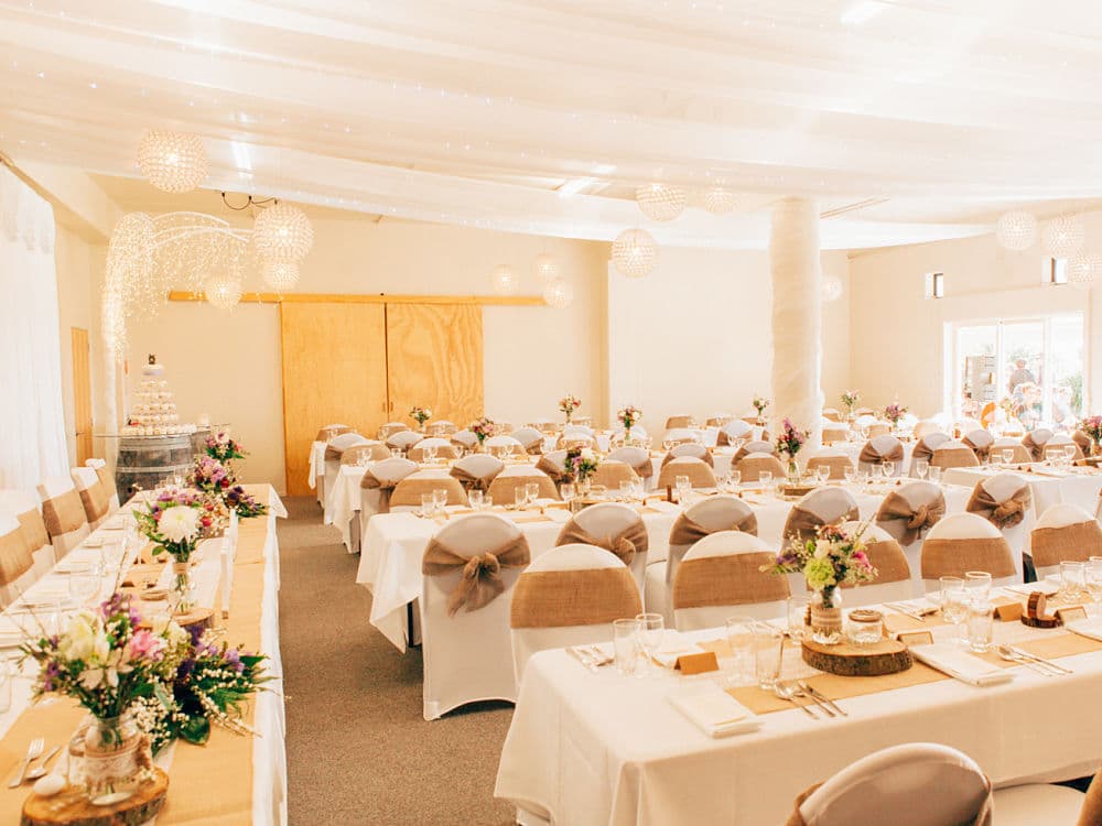 Okurukuru - Wedding reception tables in function room,