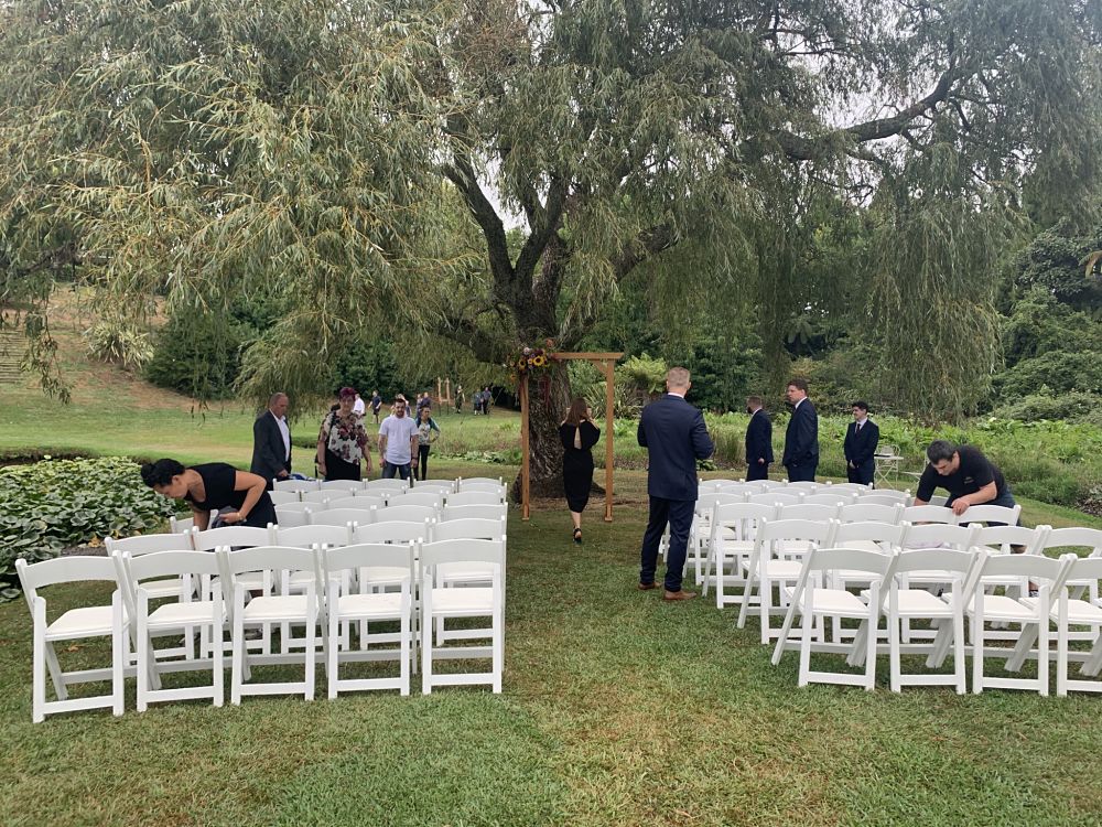 The Waterlily Gardens - Outdoor wedding ceremony chairs