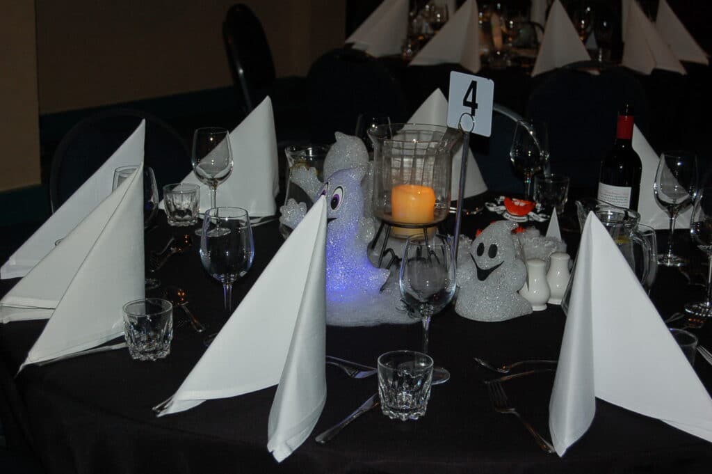 Wairakei Resort Taupo - Warehouse Conference Table setting with led lights