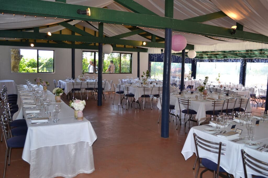 Brookfields Vineyards - Wedding reception table setting