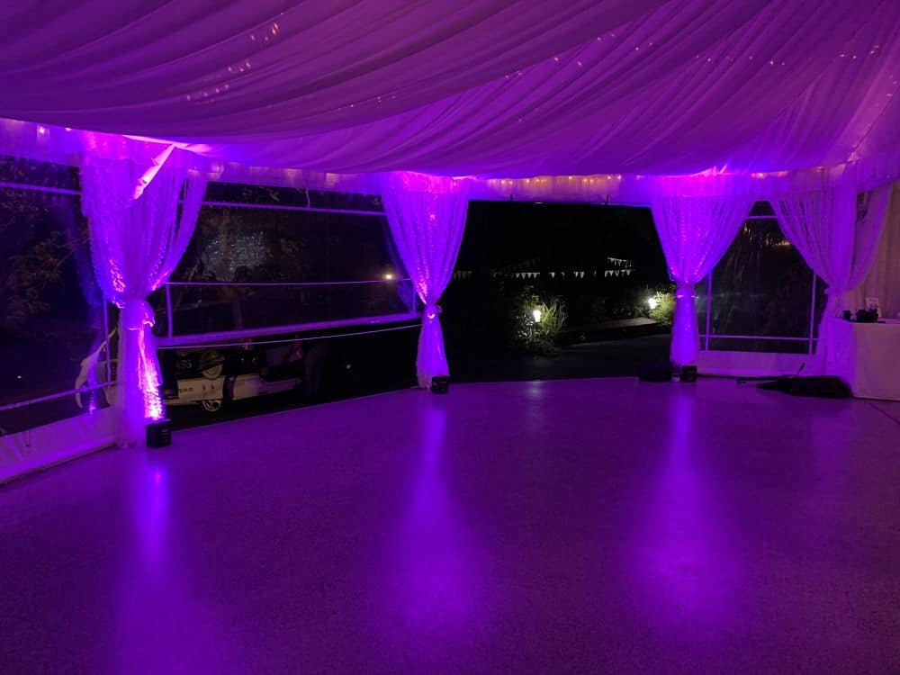 Fountain Gardens - Uplights - Purple - Dance Floor