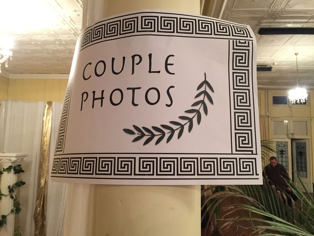 Hawkes Bay Racing Centre - Printed Sign Directing Couples to Photo Area