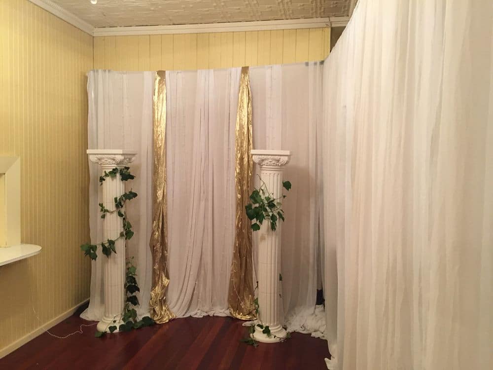 Hawkes Bay Racing Centre - Pilar Decorations - Ancient Greece Theme - Chevel Room