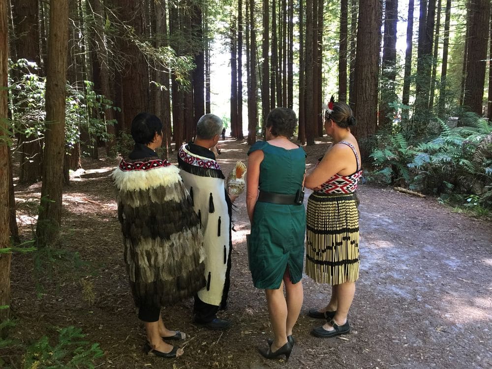 Redwoods Under The Sails Venue Rotorua - Local Maori preparing to welcome guests in to venue