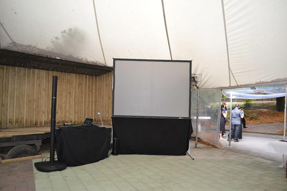 Skyline Rotorua Hidden Forest Venue - DJ Equipment Set Up with Video Screen
