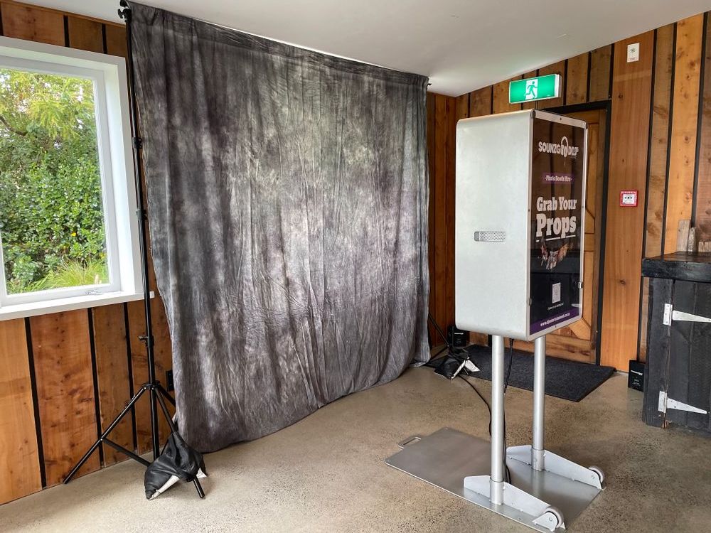 Photo Booth Set Up in The Black Barn - Tarawera Lake - Rotorua