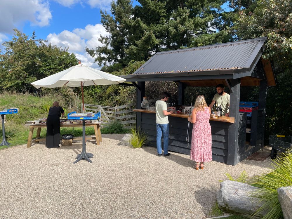 Outdoor Tiki Bar at The Black Barn - Tarawera Lake - Rotorua