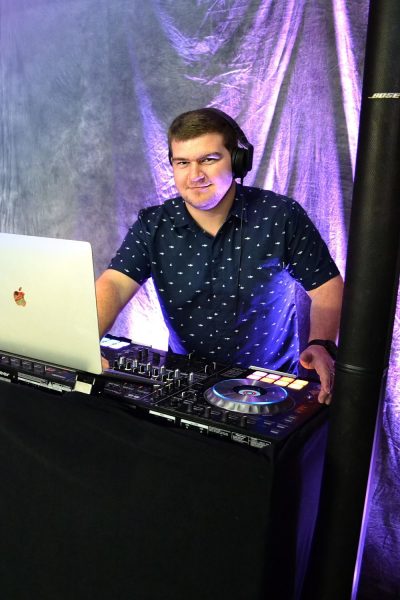 DJ Brady from Sounzgood DJ Entertainment behind the dj decks